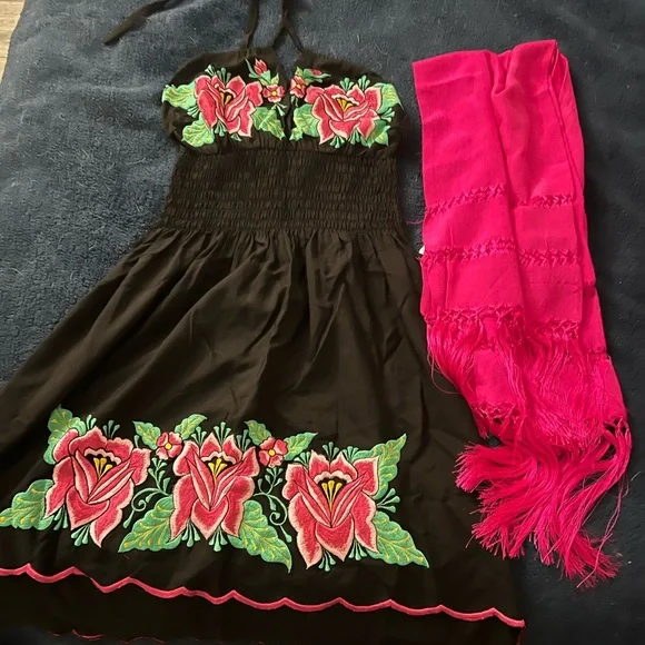 open lace back dress unik Girl's Fancy Traditional Mexican Cinco De Mayo Fiesta Dress Size   unik Retail